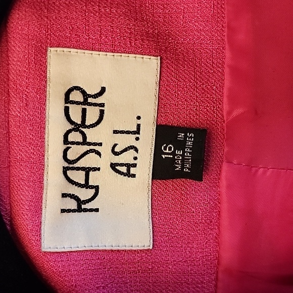 Vintage Kasper for A.S.L. Black and Pink Blazer - Picture 2 of 9